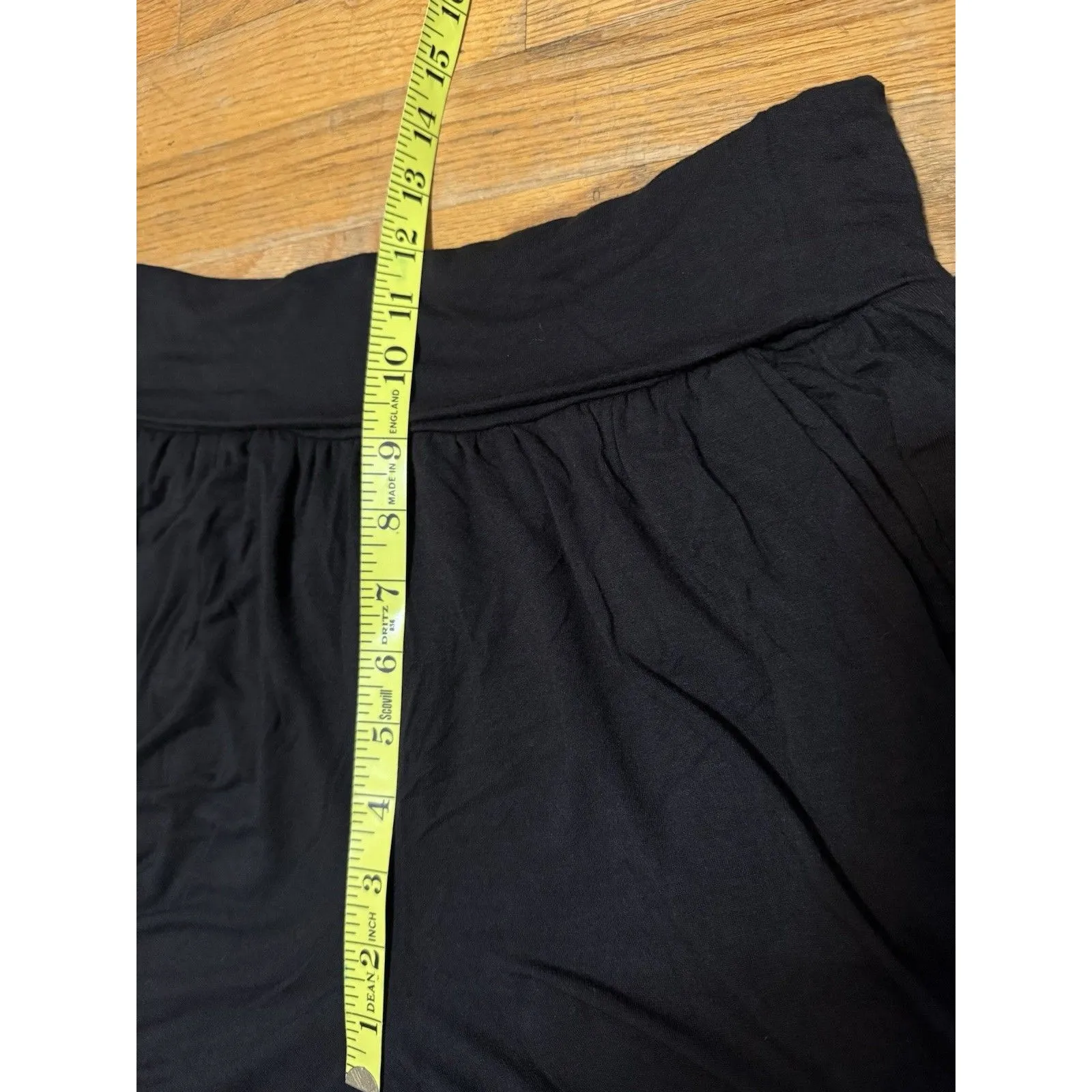 Athleta Studio Jogger Foldover Pants Pockets Stretch Black Modal Size Medium - Image 9