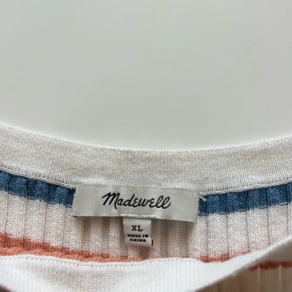 Madewell Apron Sweater Tank in Stripe -Size XL - Image 5