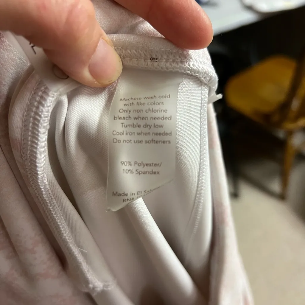 Pink and White Patterned Leggings by Calia Snake skin print XL - Image 8