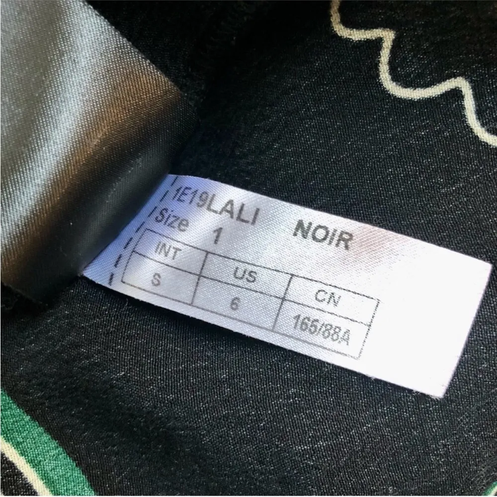 Lalie Flowy Floral Midi Dress Handkerchief Hem Asymmetrical Black Green S - Image 13