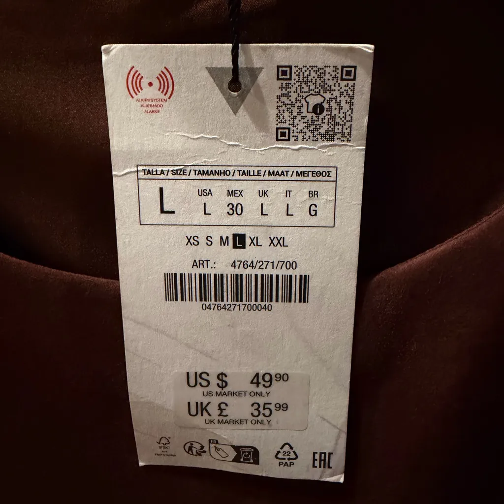 Zara Brown Suede Shift Mini Dress - Image 7