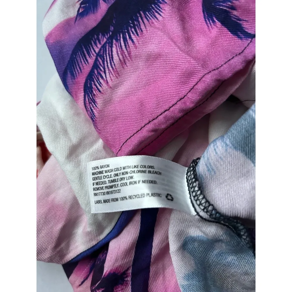 Button Front women’s Shirt Sunset Palm sz XS NWT - Image 4