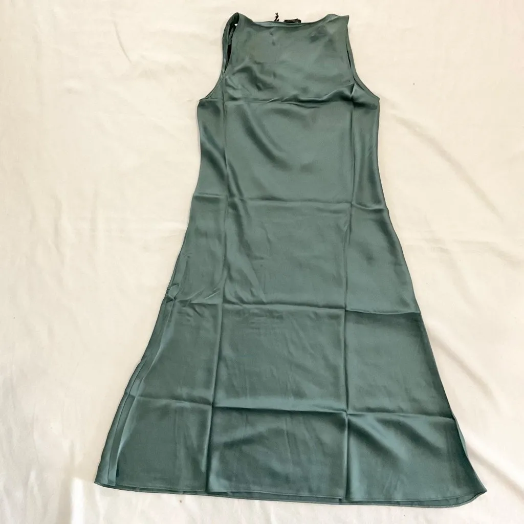 NWT HATCH The Harlow midi Dress formal MINERAL GREEN SZ1 bust34 - Image 8