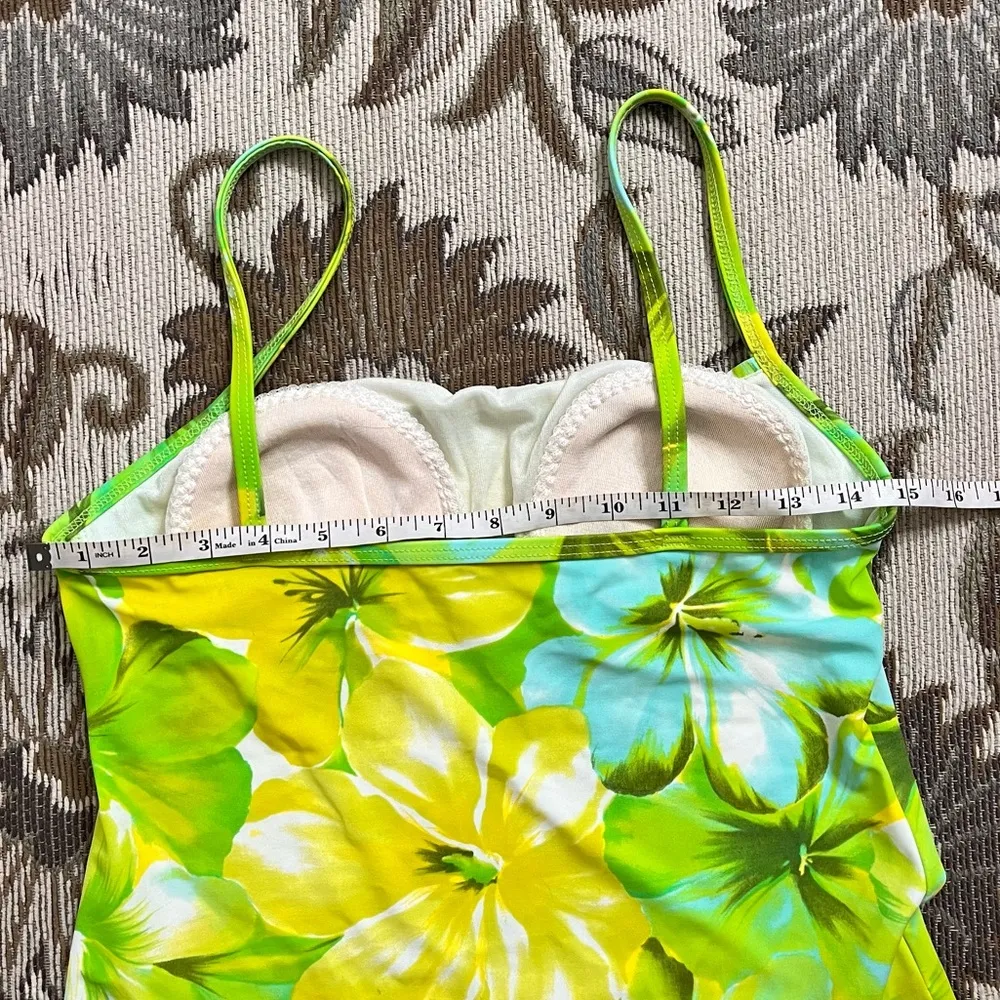 Vintage Liz Claiborne Bikini Tankini Swimsuit 2pc Hawaiian Tropical 6 8 10 - Image 4
