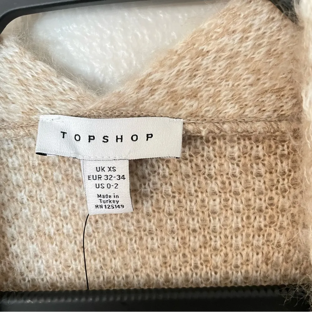 NWT Topshop Leopard Animal Print Tan Cardigan Sweater Duster Open Front Size XS - Image 3