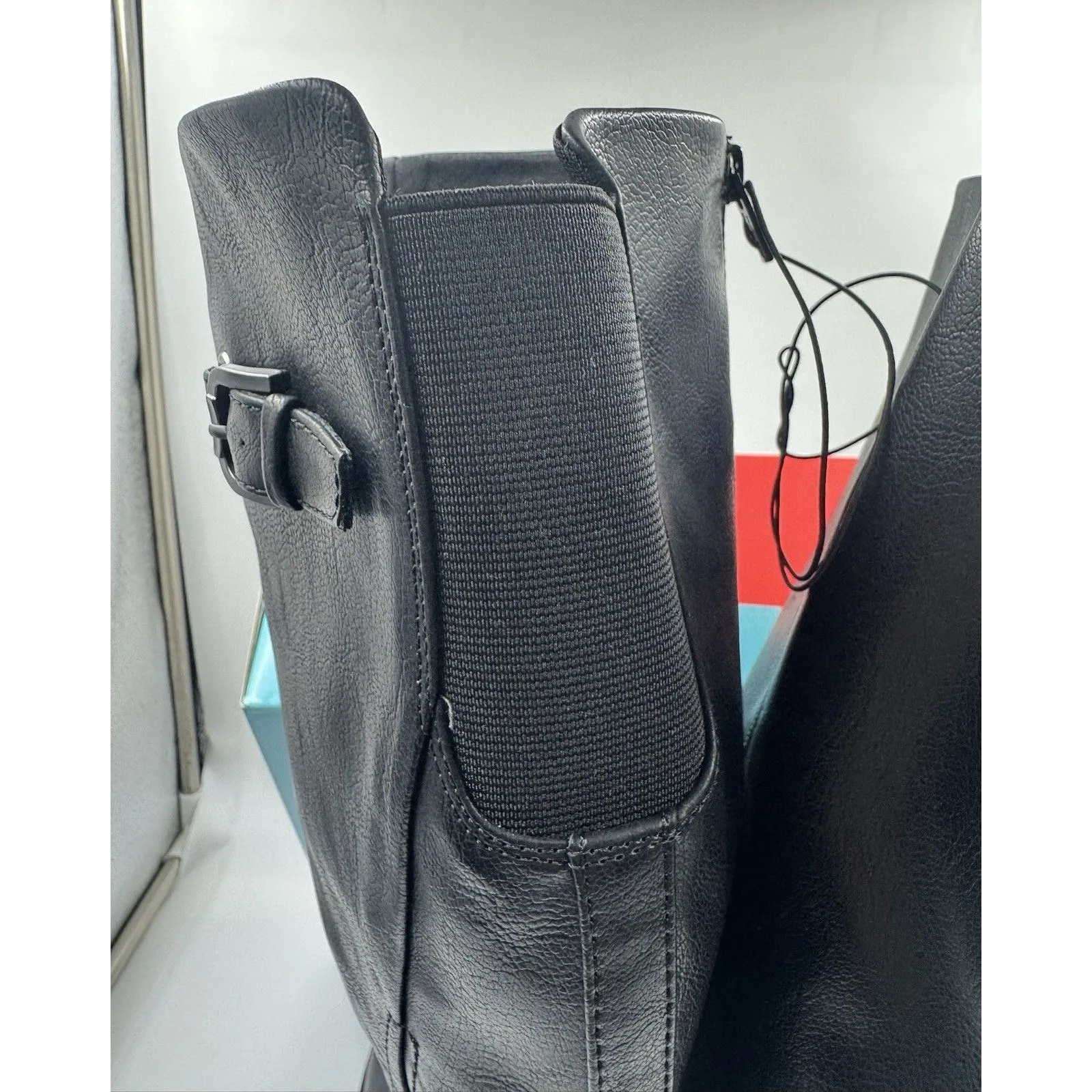 Baretraps Ladies' Size 9, Cassidy Faux Leather Riding Boot Mid Calf Black New - Image 5