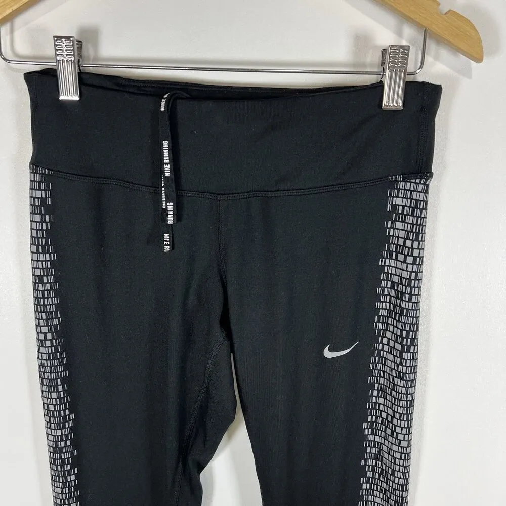 Nike Dri Fit Pants Tights Small Black Running athletic Training Yoga Compression - Image 2