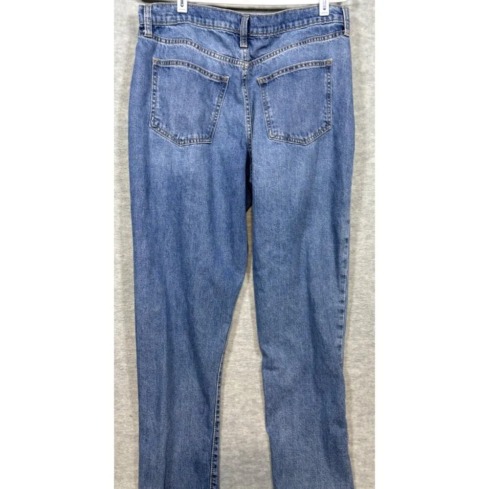 Universal Thread‎ Boyfriend Jeans With Patches Frayed Hem Size 10 - Image 5