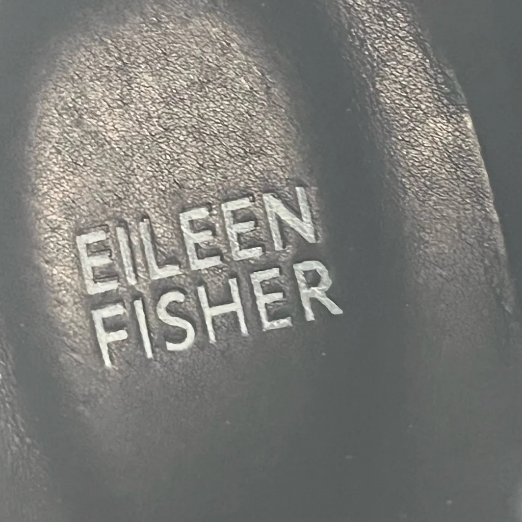 Eileen Fisher Adele wedge leather ankle boots black 9.5 - Image 9