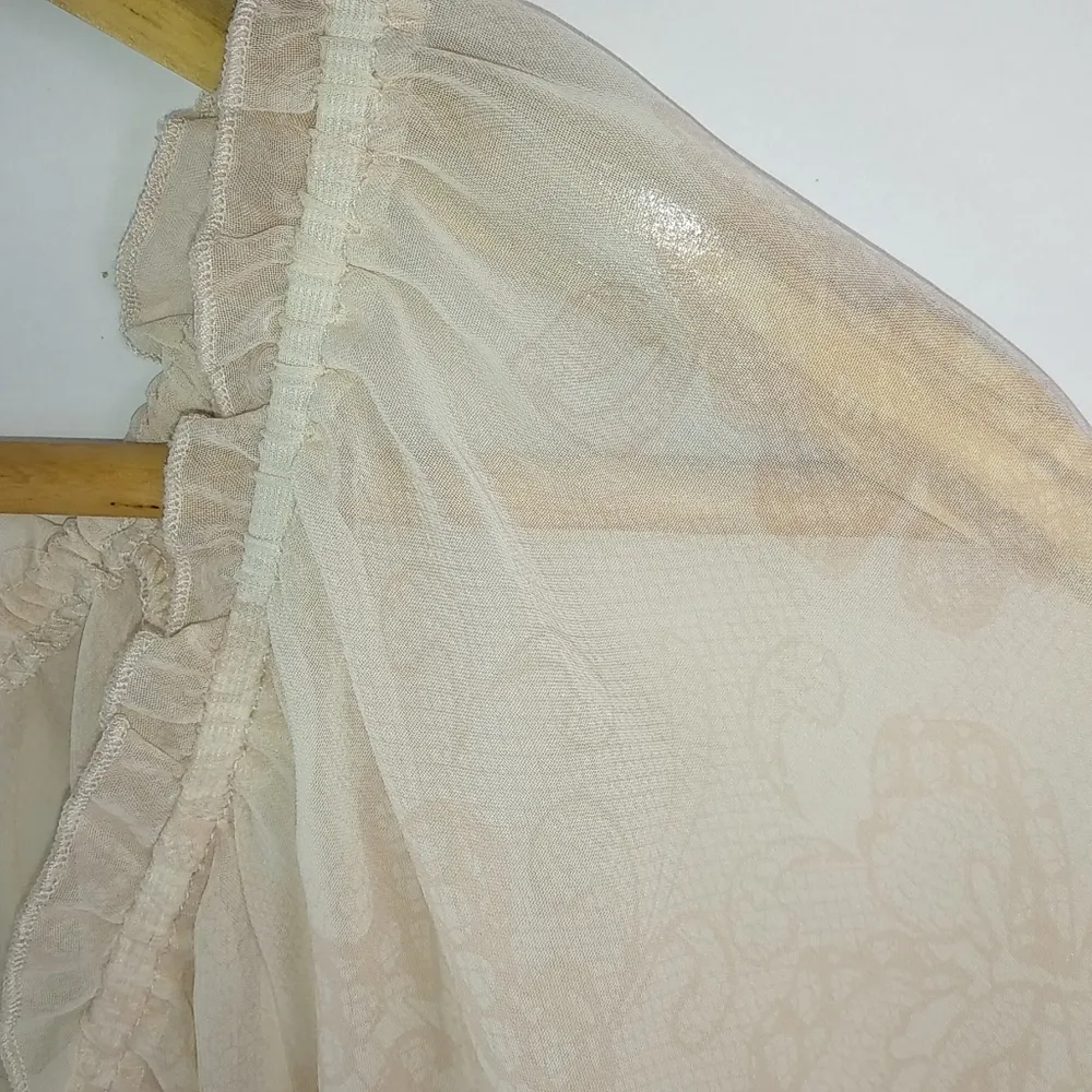 NYC Design L Coquette Roses Imprinted Creme Cami Babydoll Top Set 2 - Image 8