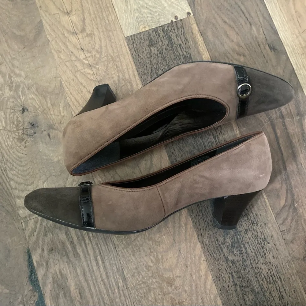 Ara Brown Suede Heel Shoe Size 7.5 - Image 7