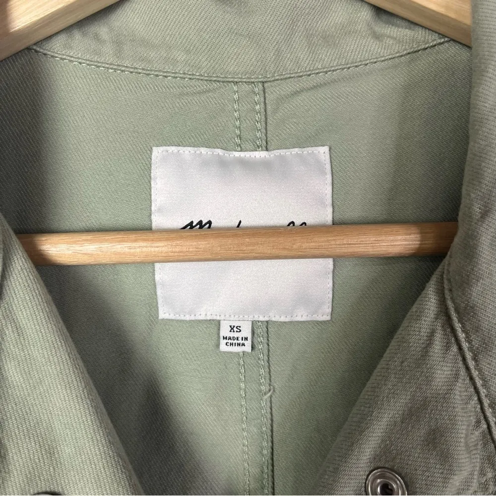 Madewell Southlake Light Green Military Jacket XS - Image 4