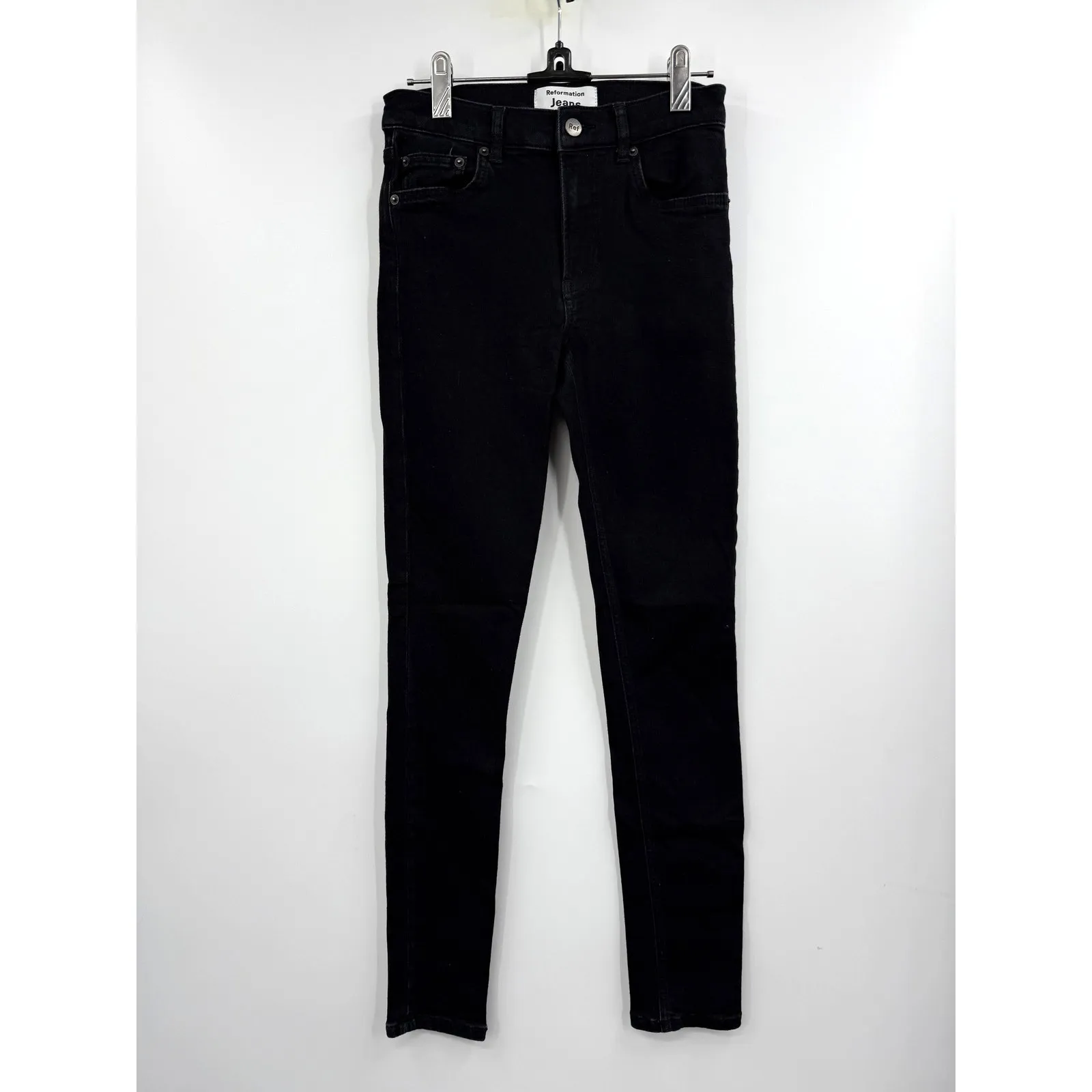Reformation Jeans Womens 25 Black Skinny Stretch Denim Tencel Blend RN143248 - Image 2