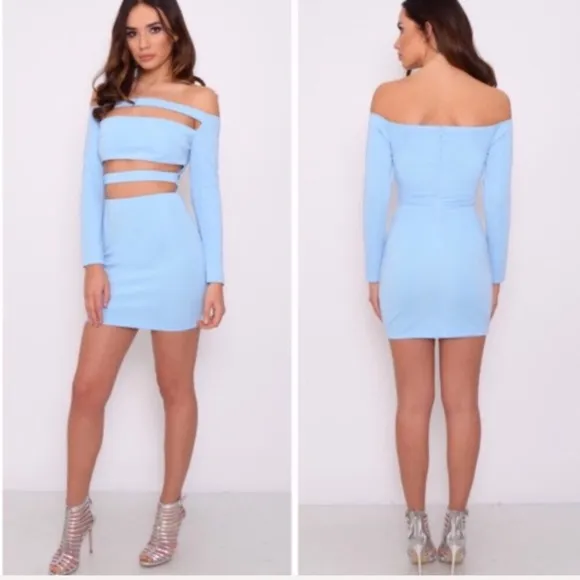 Rare London Blue Cut Out Dress NEW Party - Image 2
