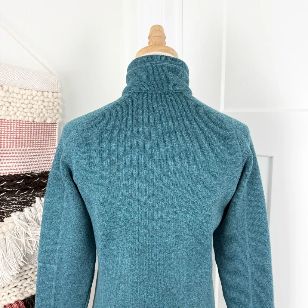 Patagonia Better Sweater 1/4 Zip Teal Blue Women’s Sz S - Image 7
