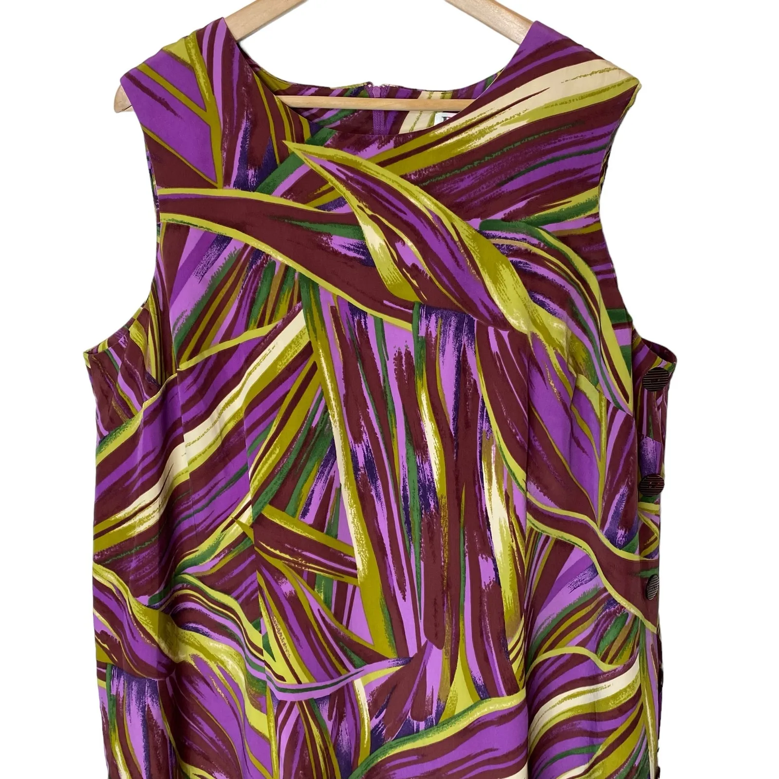 R&K Originals Vintage Sleeveless Midi Dress Purple Size 22W - Image 3