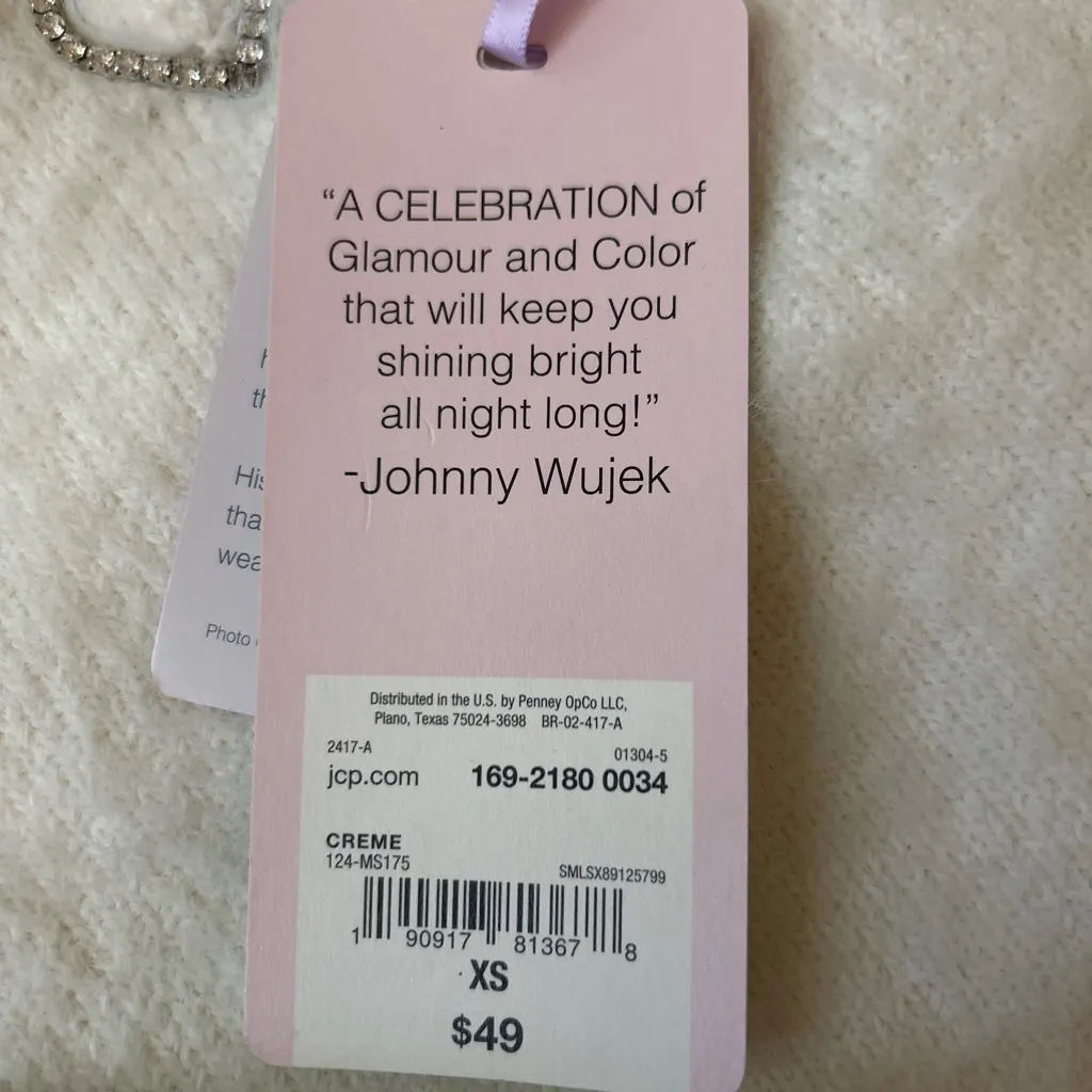 NEW Set of 2 Johnny Wujek Fuzzy Crop Top XS $98 Green - Image 5