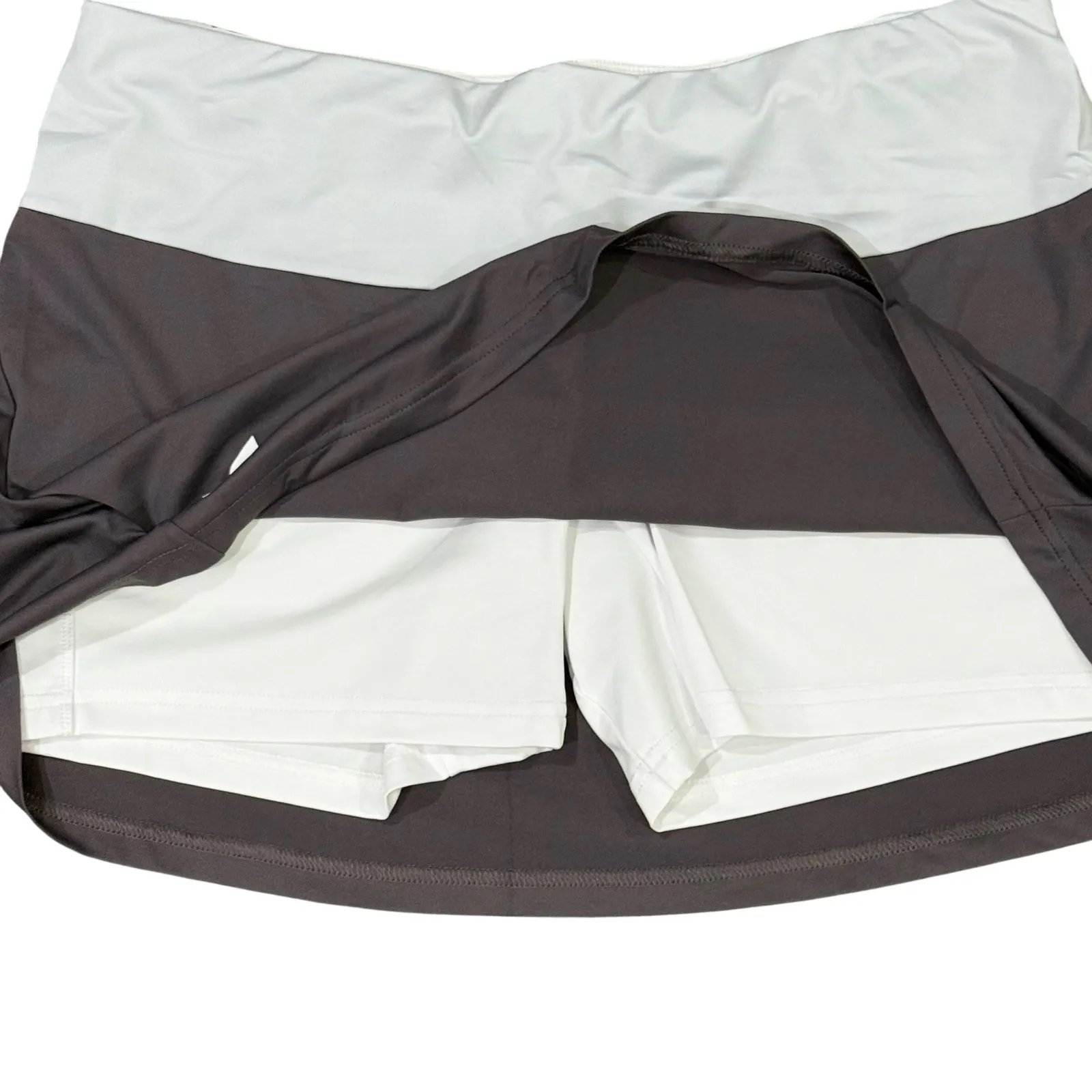 Babolat Women's Core tennis Skort Skirt Gray White XL NEW - Image 5