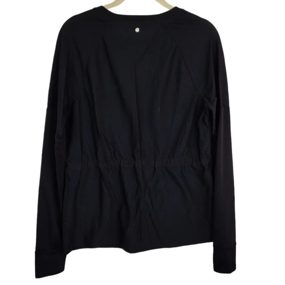 Fabletics Lana Black Cinched Waist Long Sleeve Size Large - Image 6
