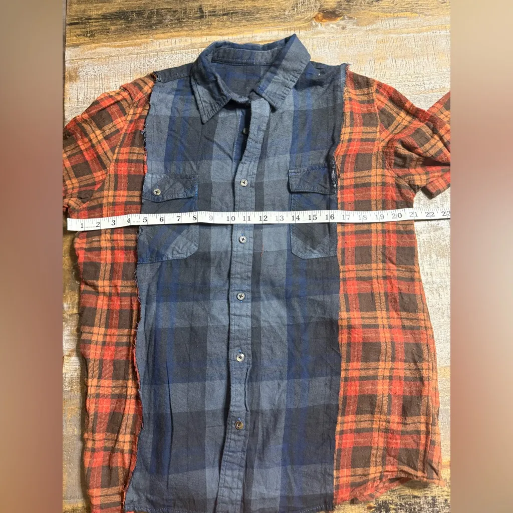 Urban Renewal Reworked and vintage Plaid Women's Button Down Shirt - Image 4