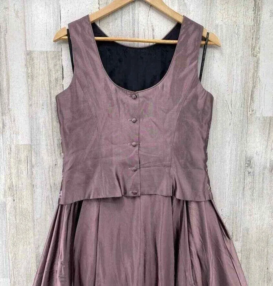 Scott McClintock Formal Dress Womens 12 Purple Acetate Top Skirt Set Tulle Skirt - Image 3