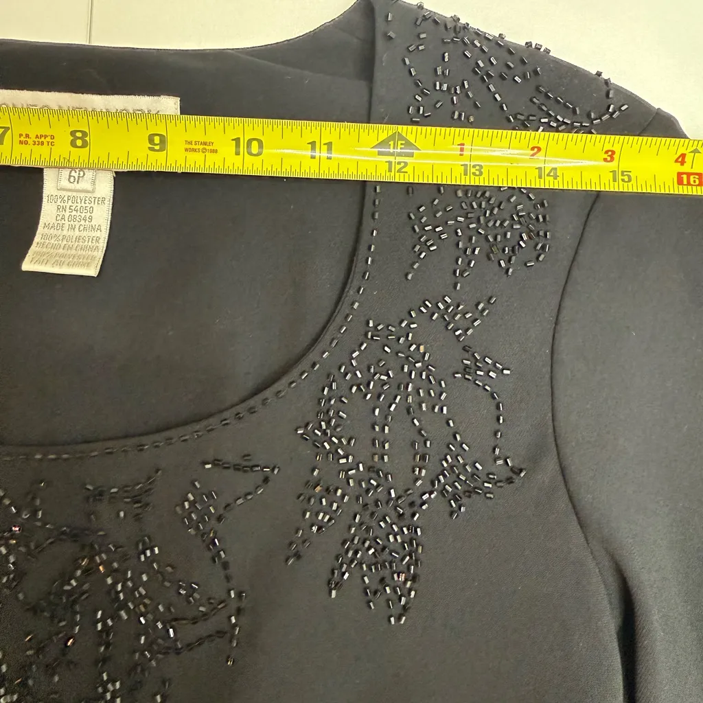 Jones New York Black Party Dress size 6P - Image 6