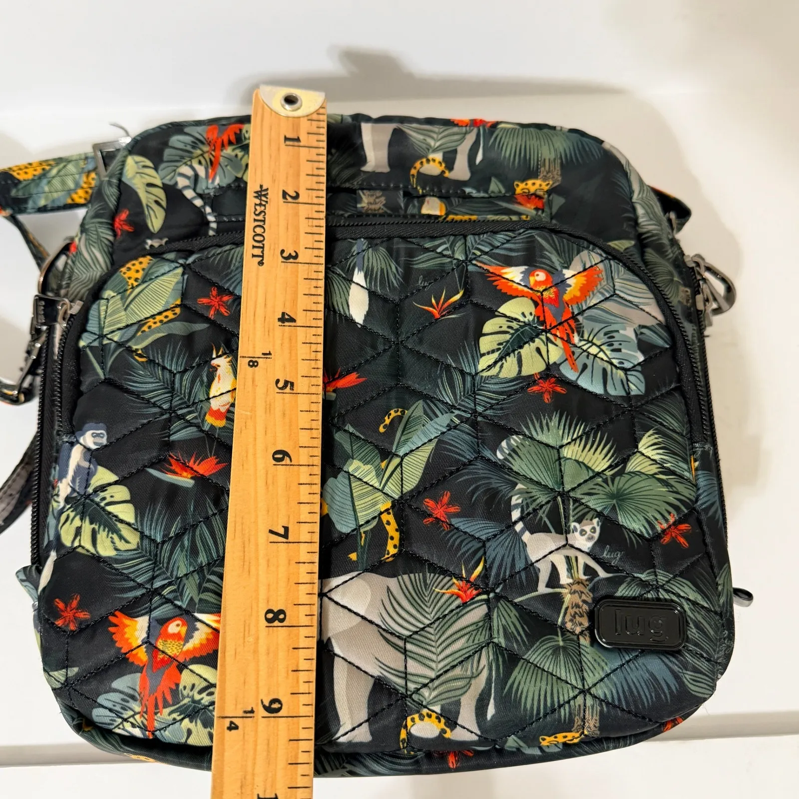 LUG Ranger Crossbody Bag Wildlife Tropical Jungle Animals Safari Black Nylon - Image 15