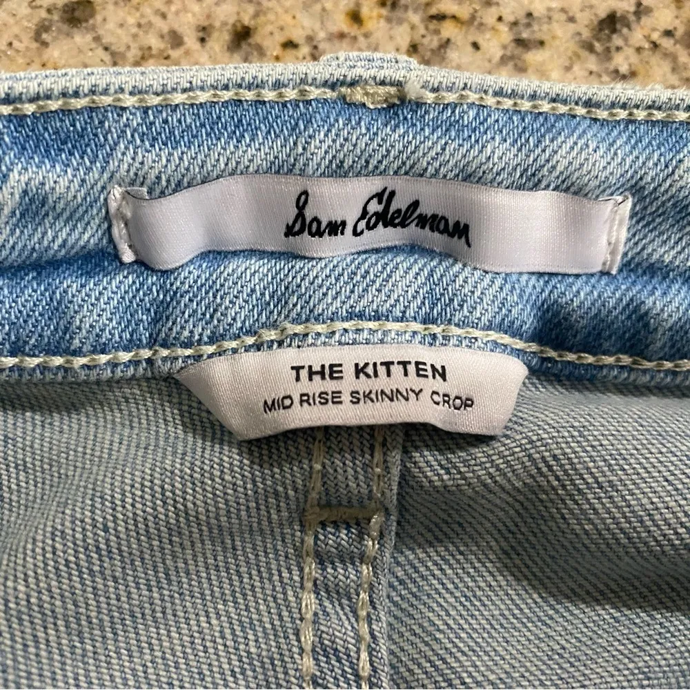 Sam Edelman The Kitten Midrise Skinny Crop Blue Jeans Size 30 - Image 7