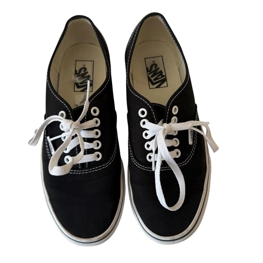 Vans Black White Chukka Low Top Skating Sneakers Women's Lace Up Shoes SZ 9 - Image 3