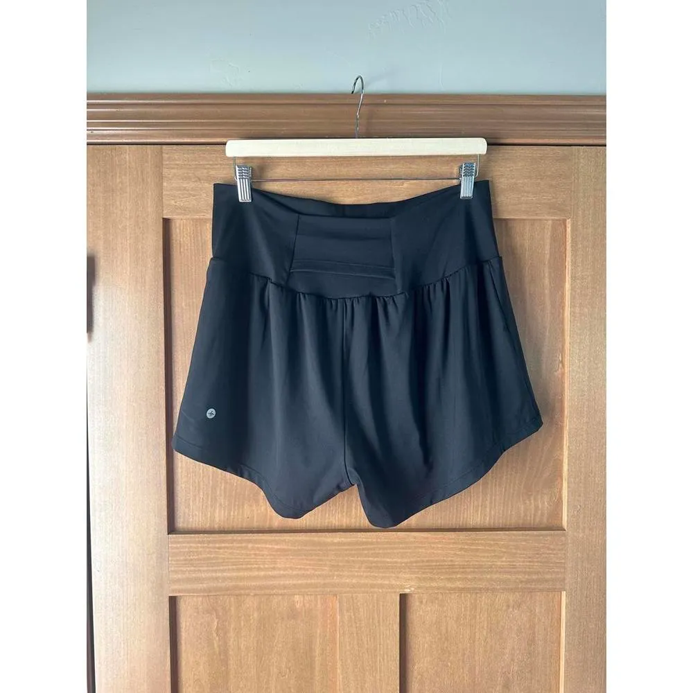 Halara SoftlyZero Airy Super High Waisted Yoga Shorts w/ Pockets Black size XL​ - Image 5