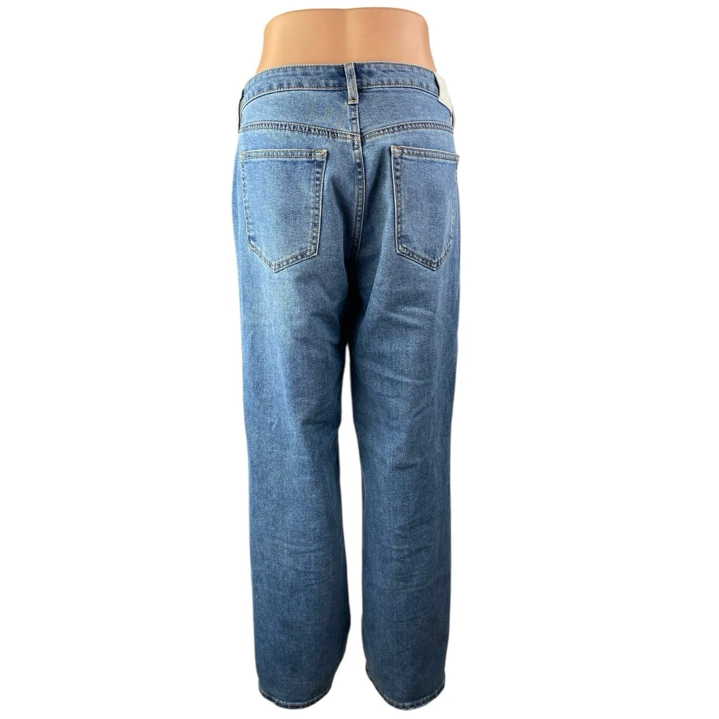 Edited by Remi Bader Women's Blue High Rise Loose Straight Denim Jeans Size 8 - Image 2