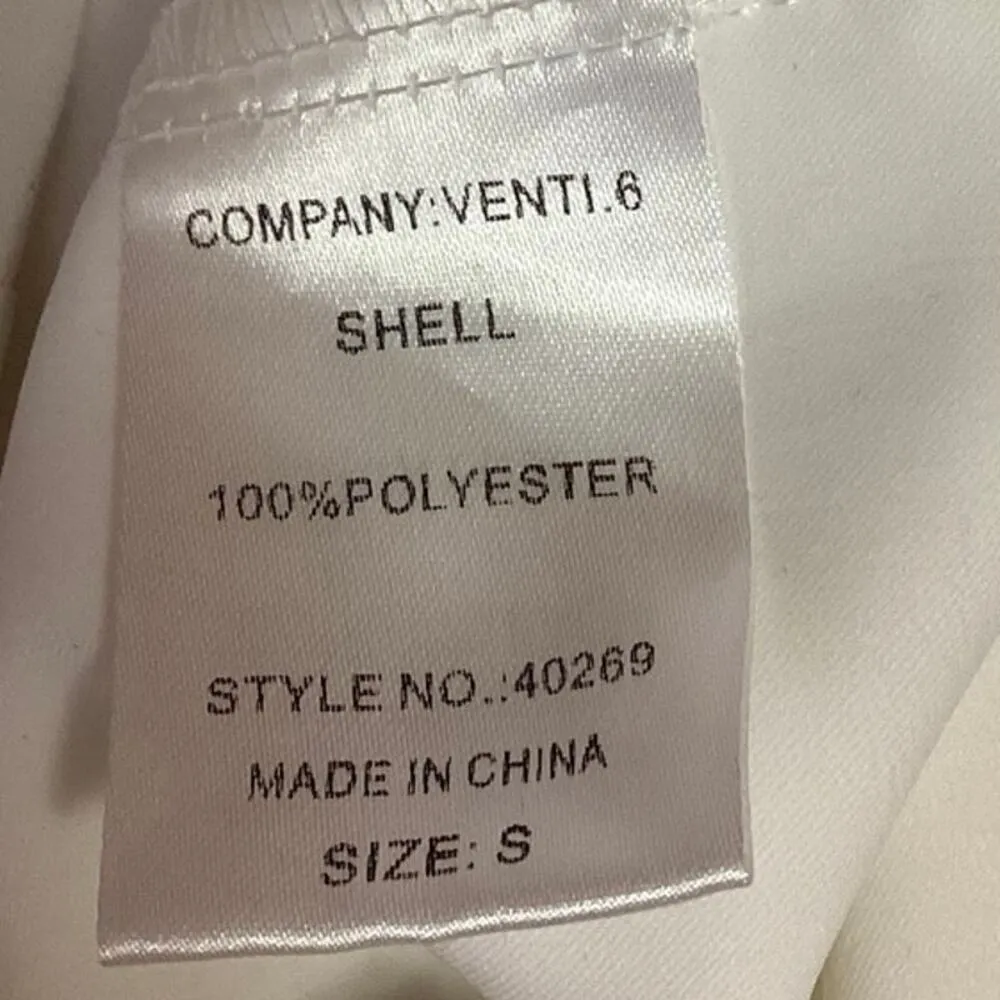 Venti6 White High Waist Paperbag Pleated Tapered Leg Crop Ankle Pants Size S - Image 5