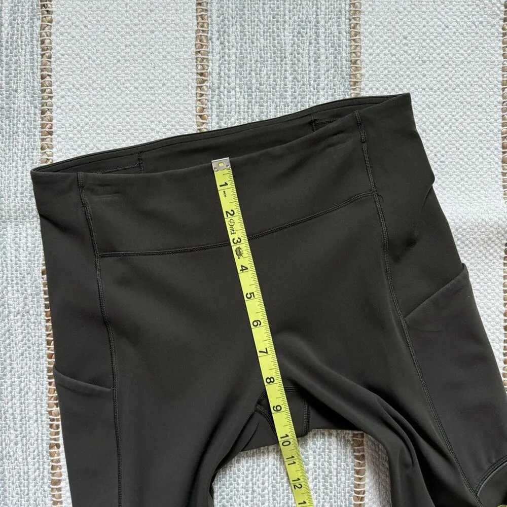 Lululemon Speed Up Crop 21" Olive Green High Rise Leggings Women’s Size 6 - Image 7