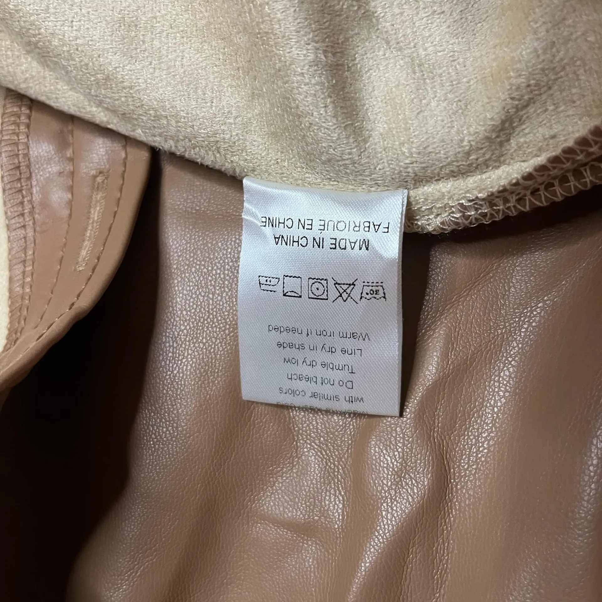 Camel Brown Pleather Shacket - Image 4