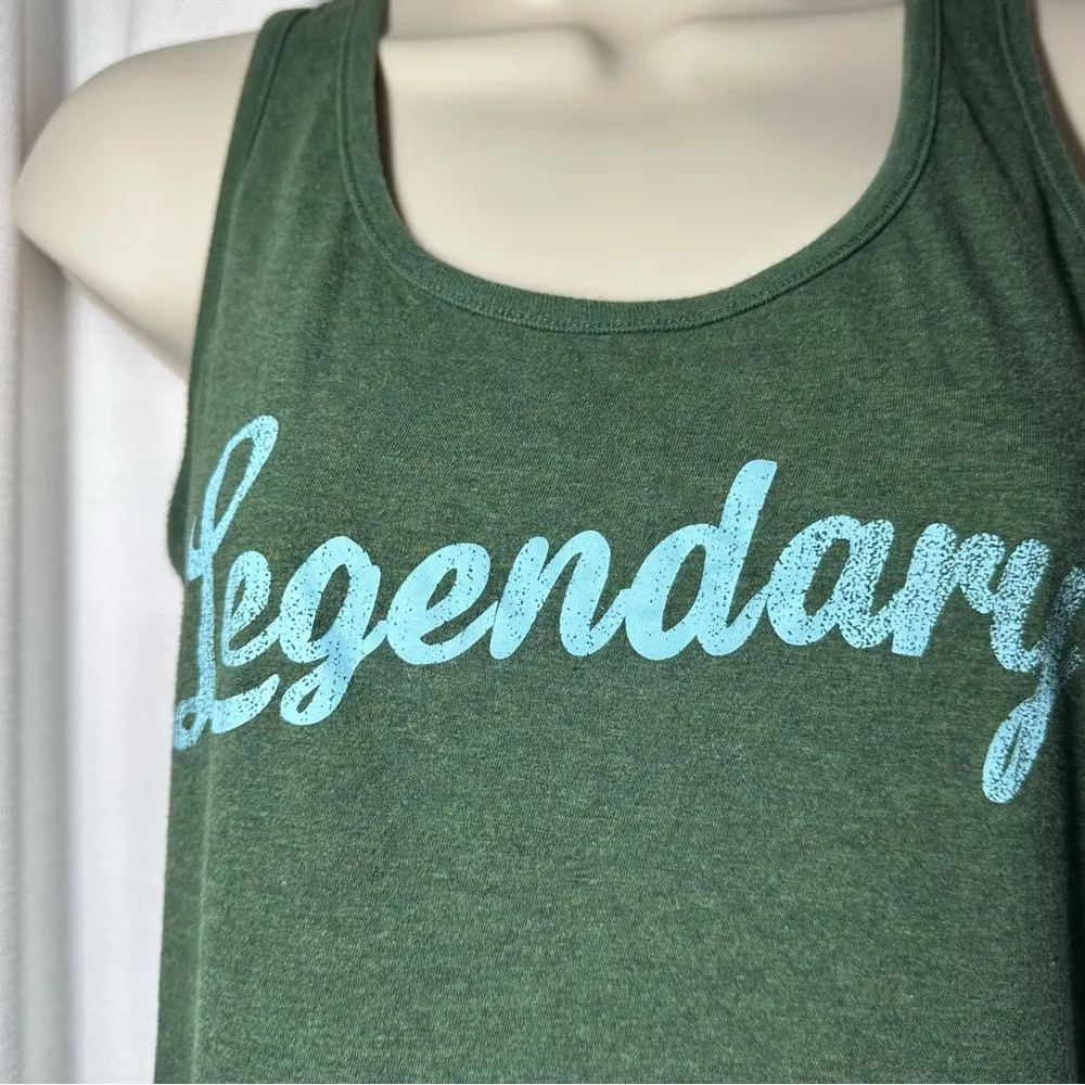 NIKE Racerback Tank Top Women's Legendary Slim Fit Forest Green Workout S Cotton - Image 2