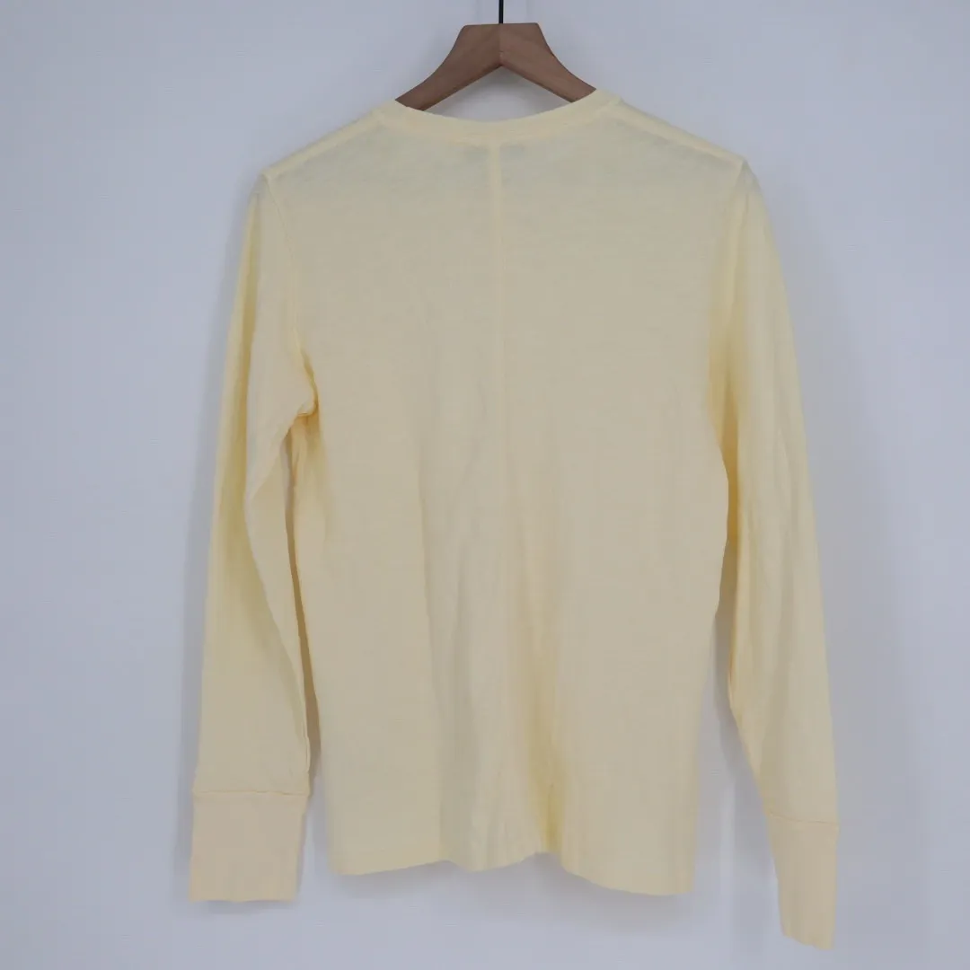 American Giant Long Sleeve Crew Neck T Shirt Yellow Size M Made in USA Cotton Size M - Image 5