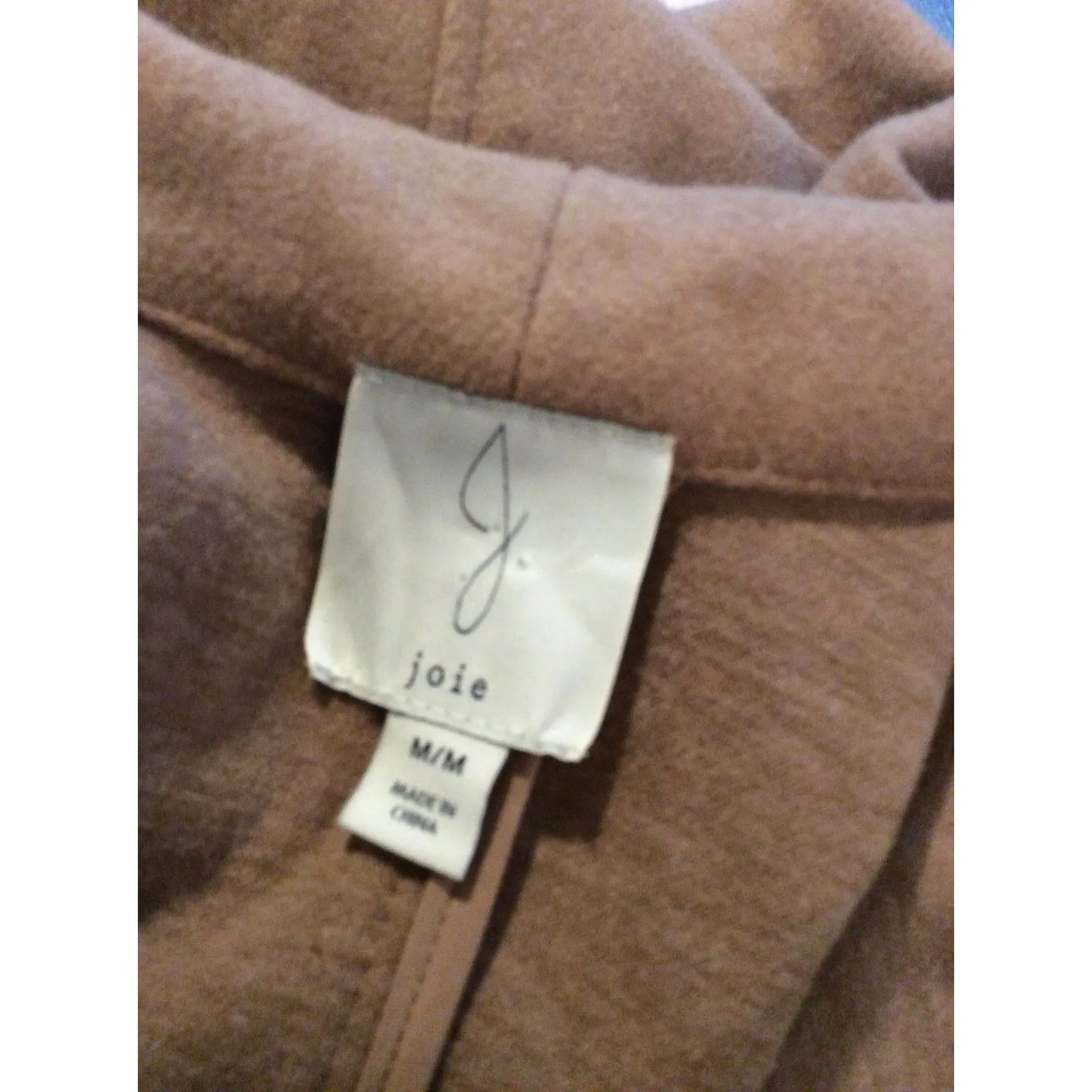 Joie Longline Sleeveless Vest Camel Tan Coat Open Front Medium M duster - Image 5