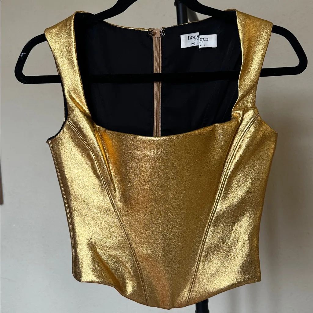 House of‎ CB 'Karia' Gold Corset Top NWOT size XS - Image 6