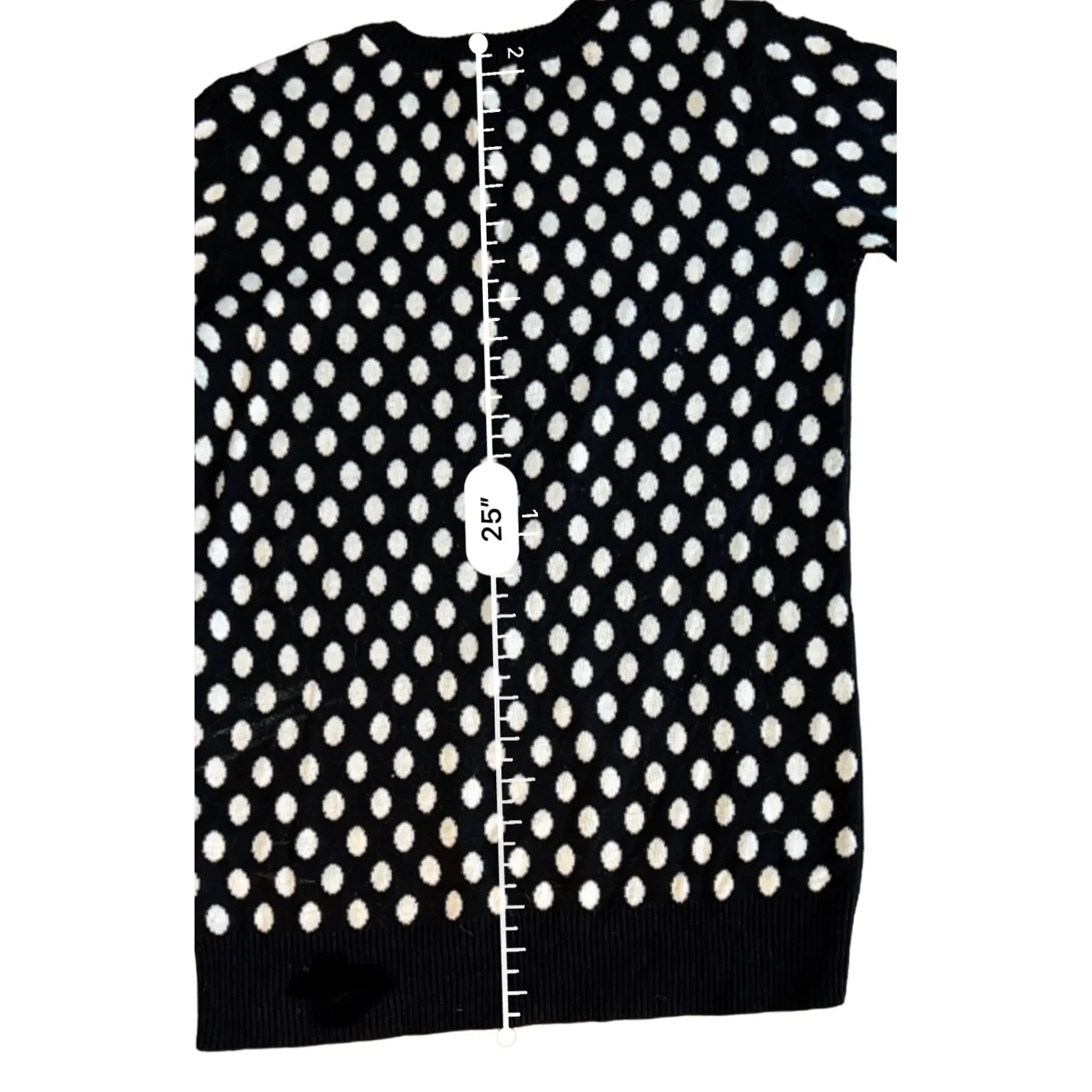 41Hawthorn Stitch Fix Gideon Black White Sweater SMALL Polka Dot Retro 60s - Image 7