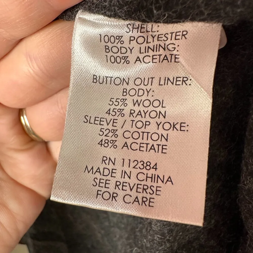 Calvin Klein Brown/Auburn Trench Coat Size 8 - Image 3