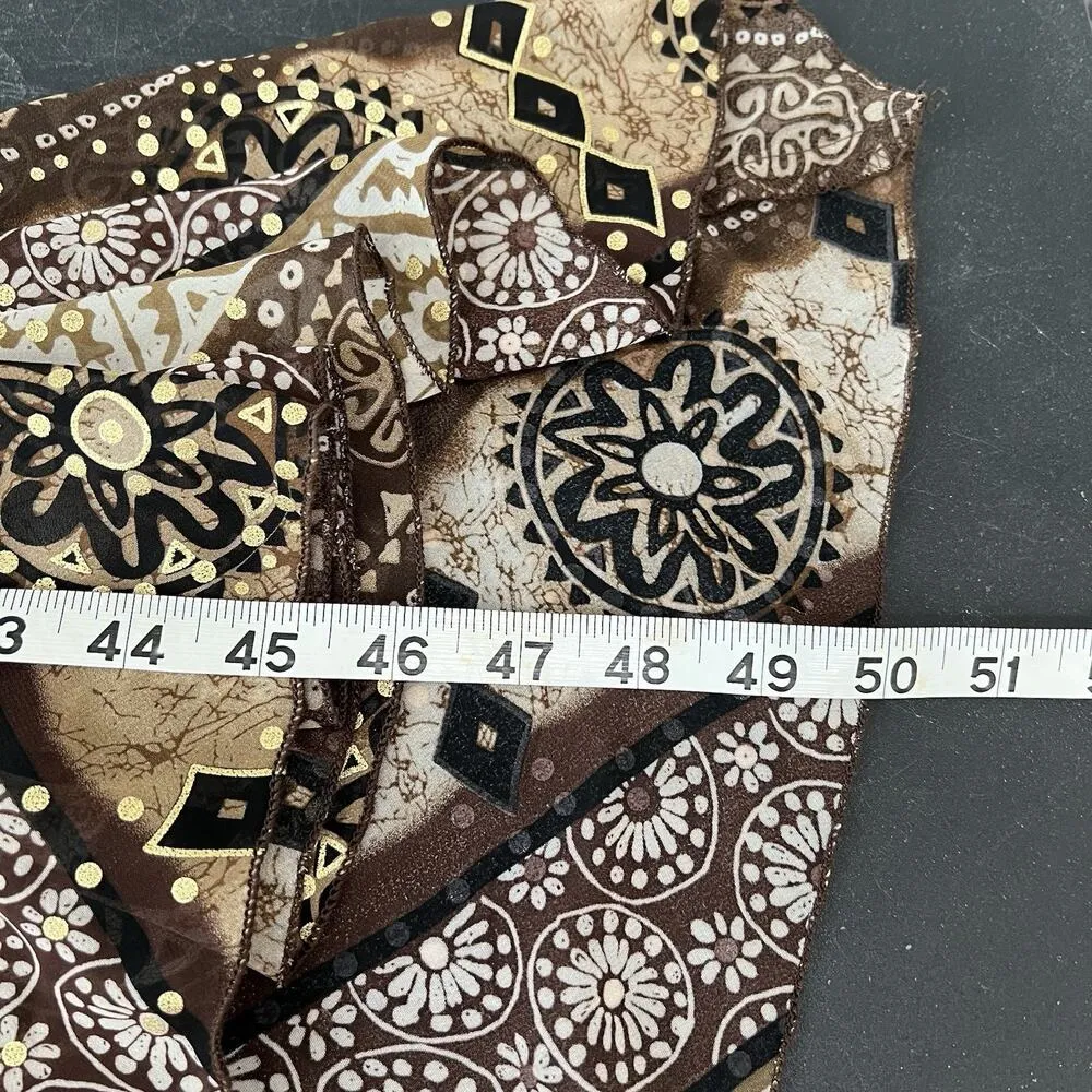 Vintage Y2K 2000s Babydoll Sz 8 Dress Asymmetrical Fairy Handkerchief Whimsy Brown - Image 13