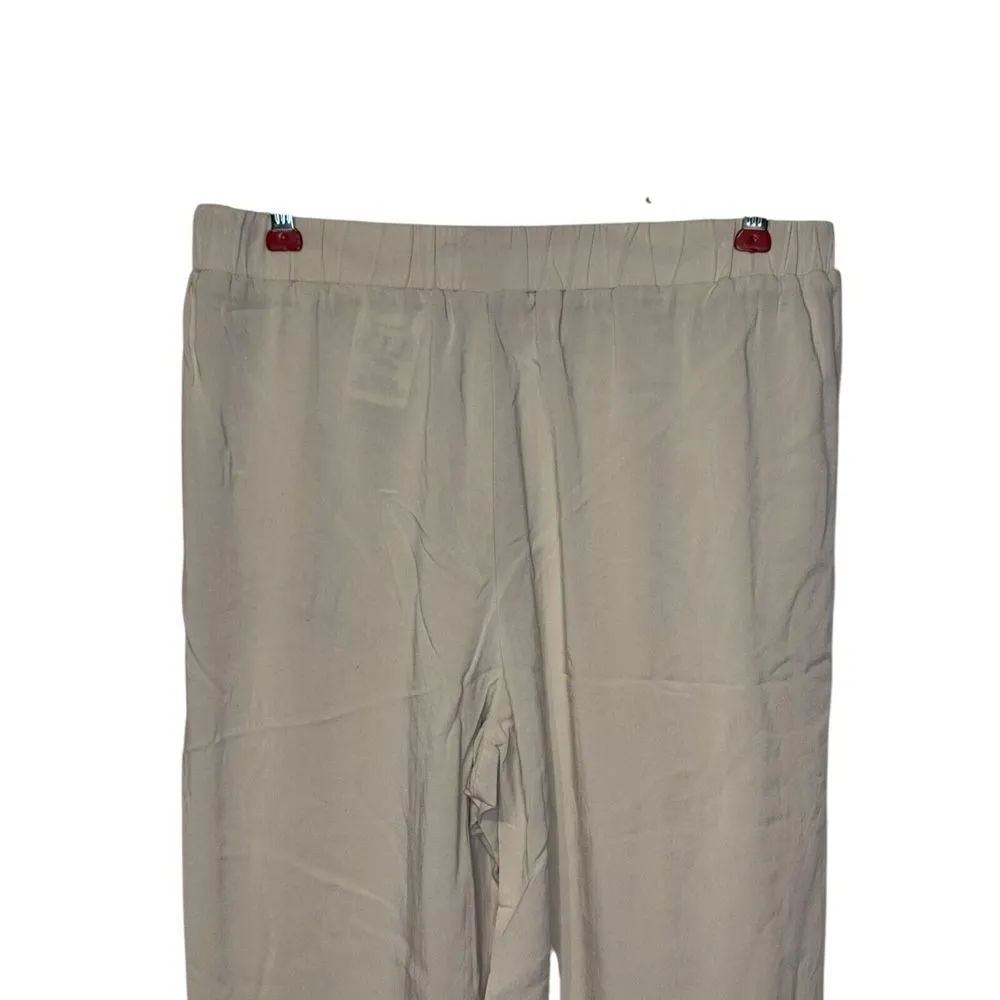 Guess Womens Track Pants Drawstring Pull On Stretch Casual‎ Beige Size Medium - Image 11