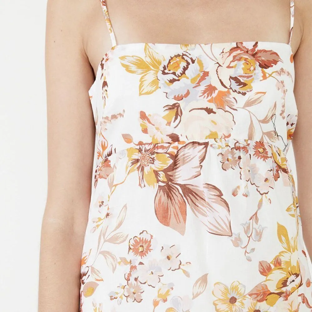 NWT BARDOT Floral Flow Open Back Maxi Dress Natural Paisley US - Image 2