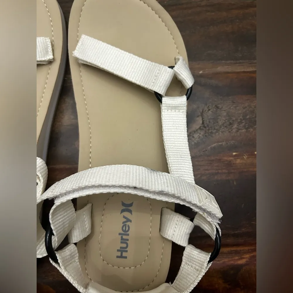 Hurley White Ankle Strap Sandals - Image 3