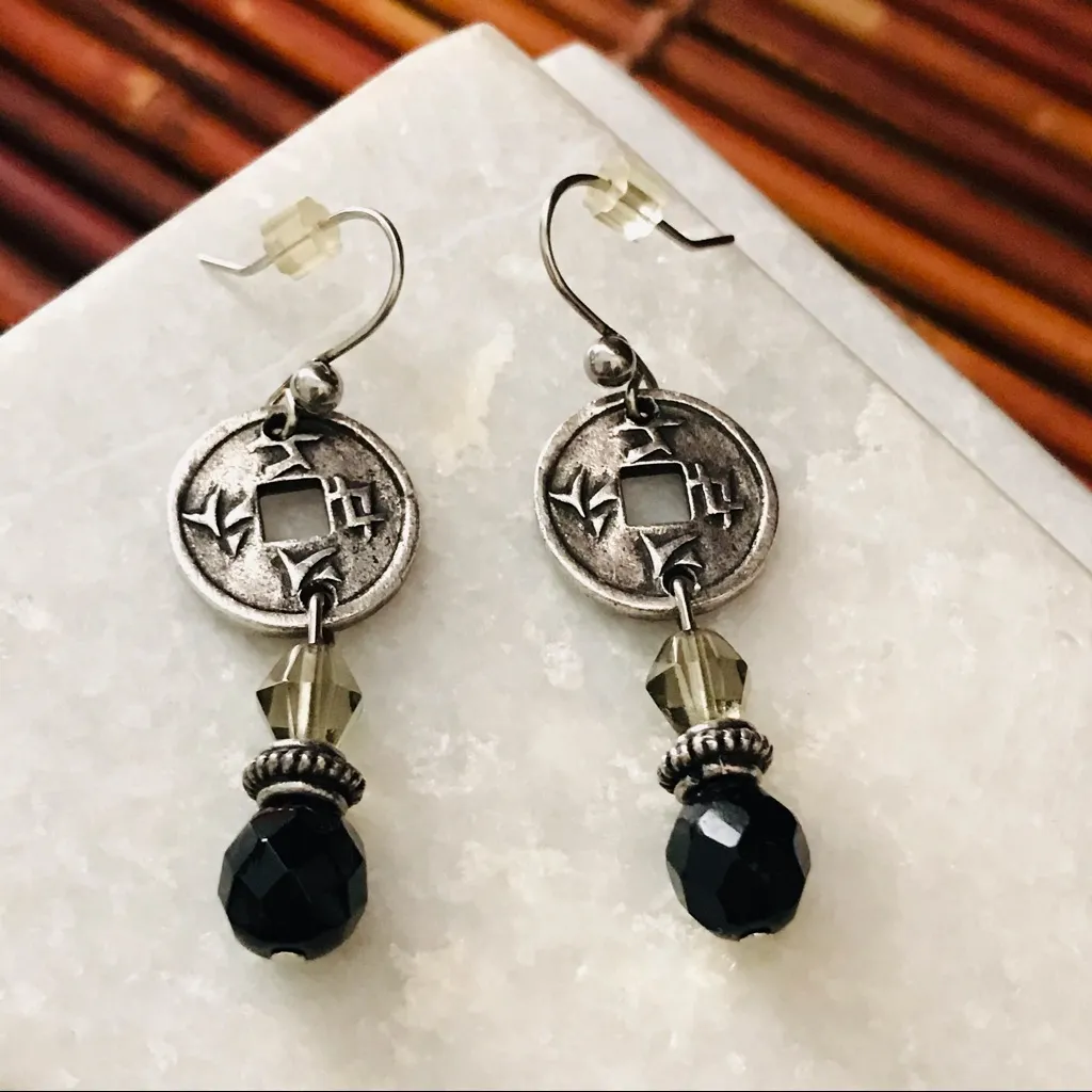 Chico's Chico’s Silver Tone & Glass Bead Earrings - Image 2