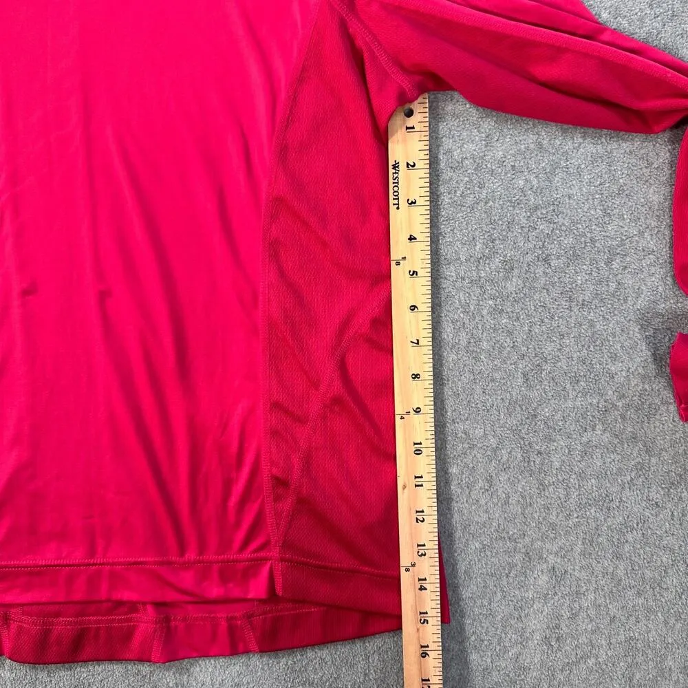 Lands' End Long Sleeve Active Shirt Base Layer Women's XL Pink Thumb Holes - Image 7