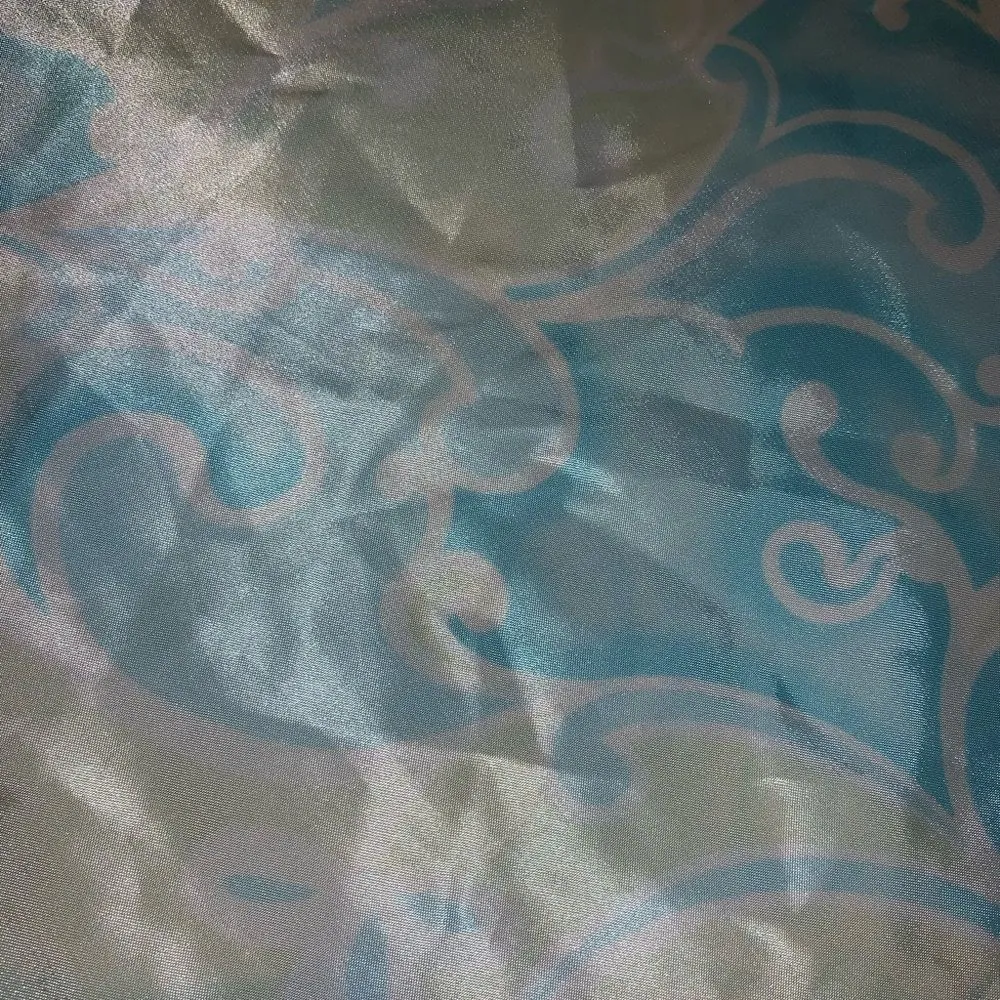 Vintage y2k sateen swirl slip dress Green Size L - Image 4