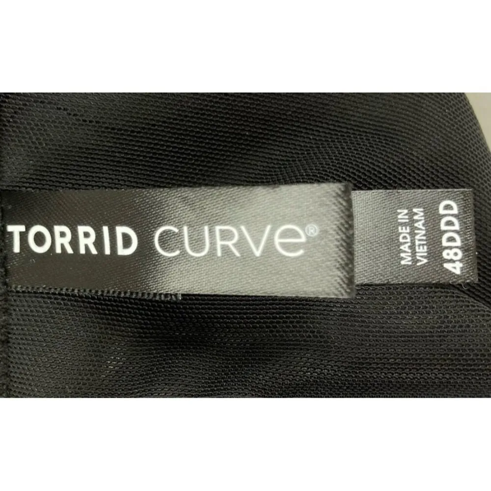 *New Torrid Curve Bra Womens 48DDD Black Floral Lava Smoke Wire-Free Light Lined - Image 5