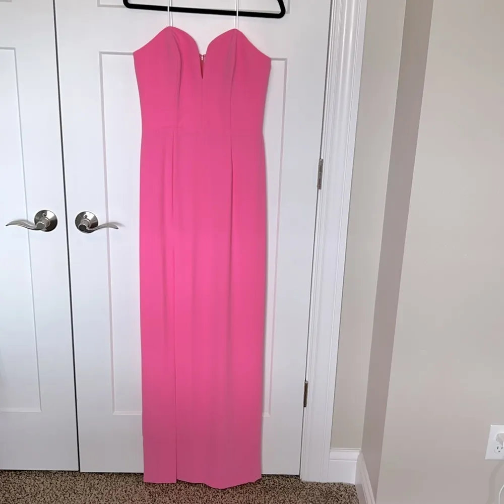 Amanda Uprichard Cherri Crepe Plunging Sweetheart Gown - Image 3