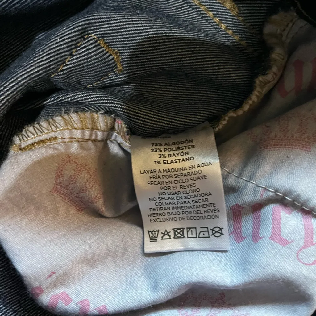 Juicy Couture Blue Wide Leg Jeans NWT Stone Rinse SZ 7/28 Lunita Y2K Pants - Image 16